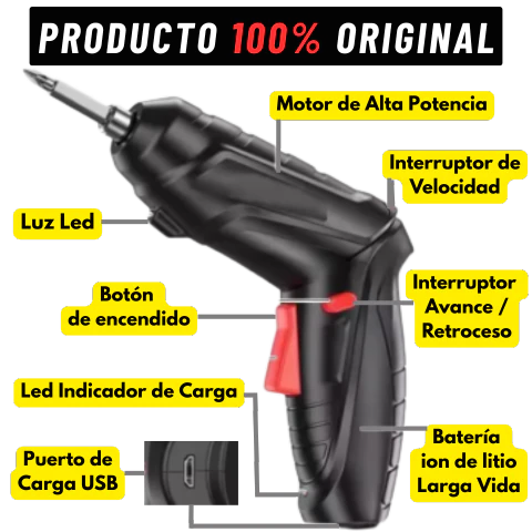 Kit Destornillador Eléctrico Multifuncional